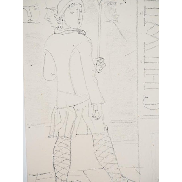 Maurice BARRAUD (1889-1954) The Knight Original color lithograph Signed in the plate On Vellum 12 x 18 cm (c. 5 x 7...