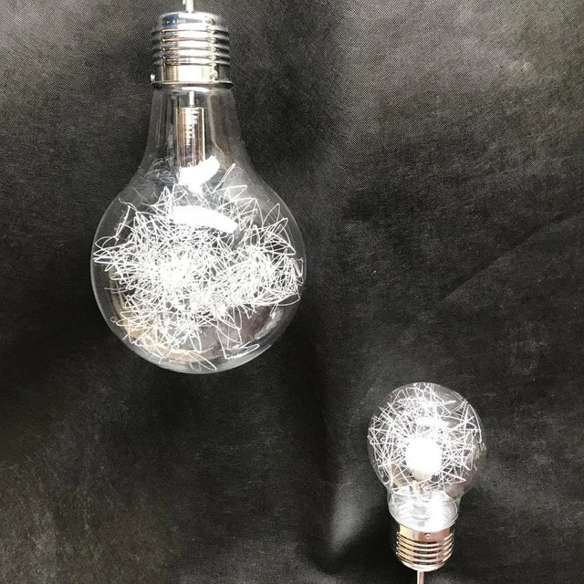 Ceiling Lamps in Chrome and Glass, Set of 2 For Sale - Image 3 of 18