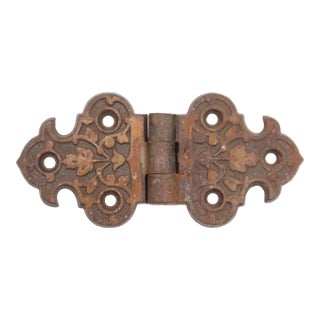 Antique Victorian 5 X 2.5 In. Cast Iron Ice Box Hinge For Sale