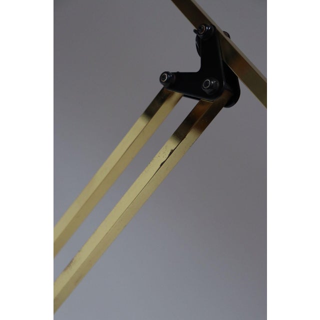 Vintage Black and Tubular Brass Adjustable Articulating Task / Desk Lamp by Electrix For Sale - Image 11 of 12