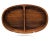 Offered is a circa. late 1950s, early 1960s oval-shaped partitioned nut and snack Teak wood bowl designed by Jens H....