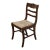 Vintage Antique Solid Cherry Country French Dining Side Chair W. Carved Rose Crest For Sale