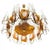 Hand-Blown Orange and Clear Murano Glass Chandelier attributed to Egon Hillebrand for Hille, 1970s For Sale - Image 3 of 8