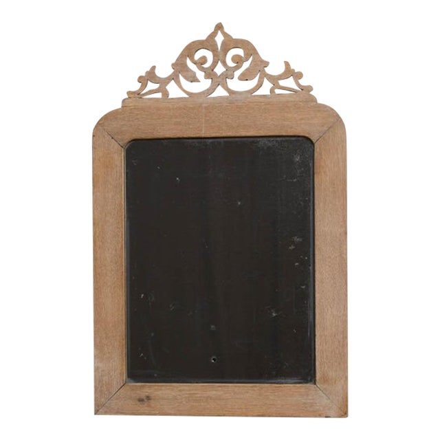 19th Century France Tan Wood Mirror For Sale