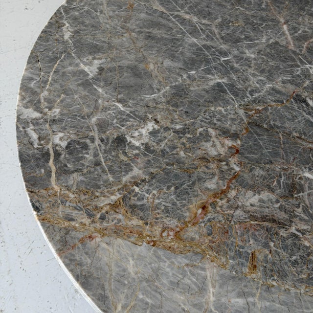 Brueton Marble + Chrome Circle Dining Table by Brueton For Sale - Image 4 of 7