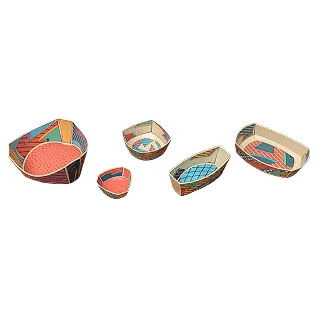 Postmodern Flash One Series Bowl Set by Dorothy Hafner for Rosenthal, 1980s, Set of 5 For Sale