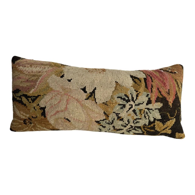 English Needlework Pillow 1850 For Sale