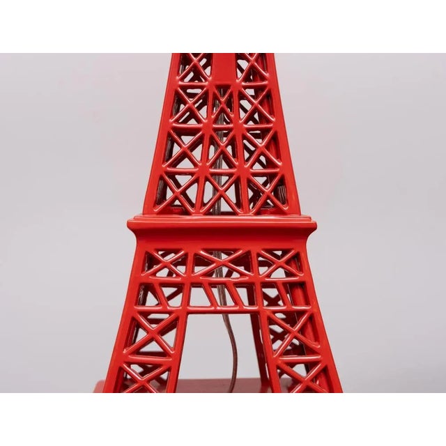 Large Red Eiffel Tower Lamp from Eichholtz, 1990s For Sale - Image 9 of 13