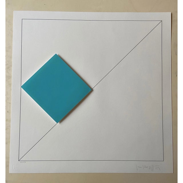 Gottfried Honegger Composition 1 3D square (light blue) 2015 Silkscreen print signed in pencil and numbered on 30 copies...