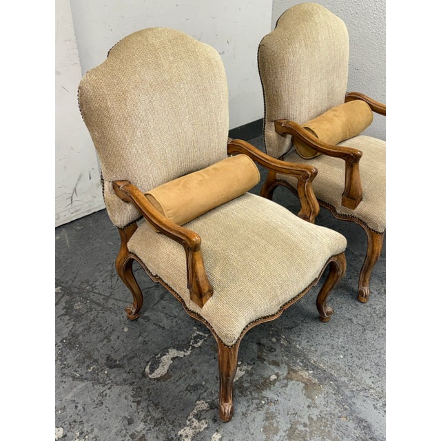 Taupe Kreiss Furniture Palazzo Arm Chairs, Pair For Sale - Image 8 of 12