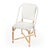 Coastal Tenor 18.5 in. Seat Height Rattan Side Dining Chair with Back, Smooth White For Sale - Image 3 of 11