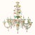 Vintage Venetian Murano Hand Crafted Green Glass and Flowers Chandelier, 1960s For Sale - Image 9 of 9