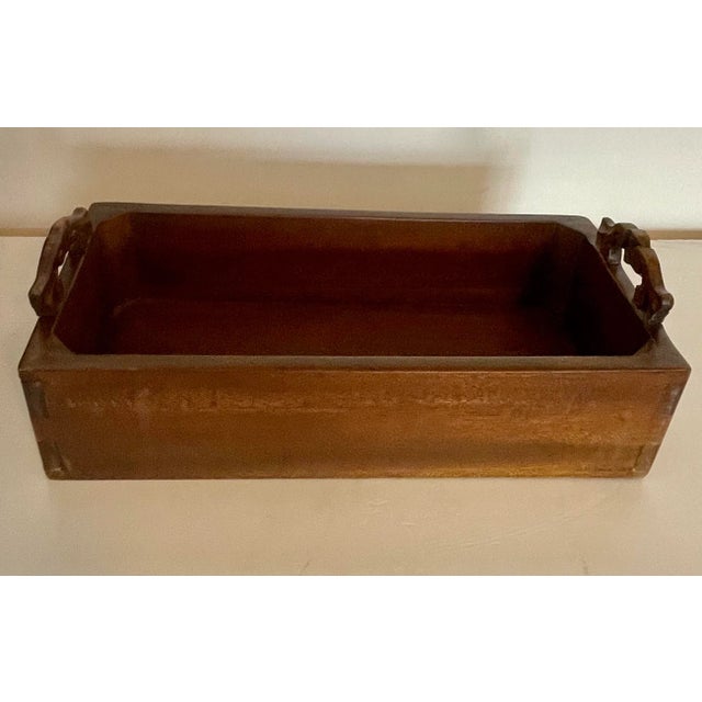 Vintage Tea Caddy Wood Box Collector Piece For Sale - Image 12 of 13