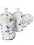 Ceramic Mid-Century Blue and White Floral Ceramic Caddies from TC, 1950s, Set of 6 For Sale - Image 7 of 11