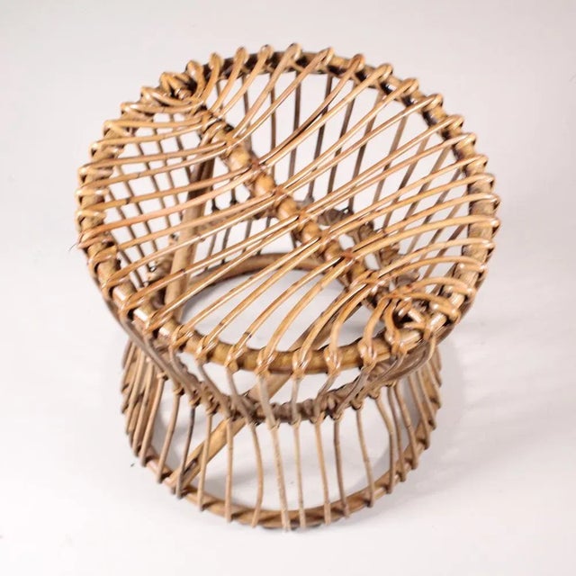 Rattan Pouf by Franco Albini For Sale - Image 5 of 7