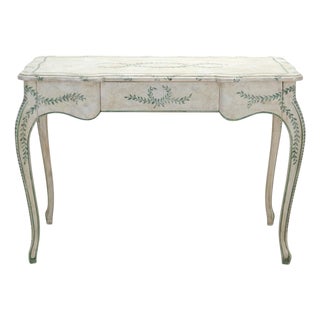 Venetian Painted Country Italian Provincial Writing Table Desk For Sale