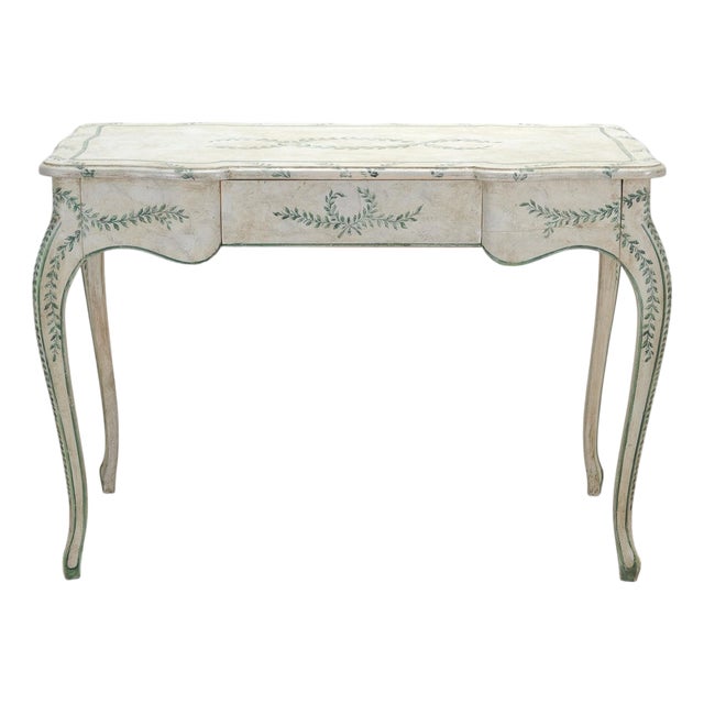 Venetian Painted Country Italian Provincial Writing Table Desk For Sale