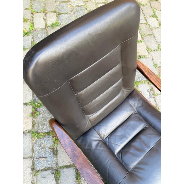 Armchair in Dark Brown Real Leather from Dyrlund For Sale - Image 10 of 11