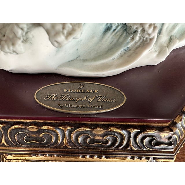 White Vintage 2000 Florence Giuseppe Armani "The Triumph of Venus" Sculpture #1530c For Sale - Image 8 of 10