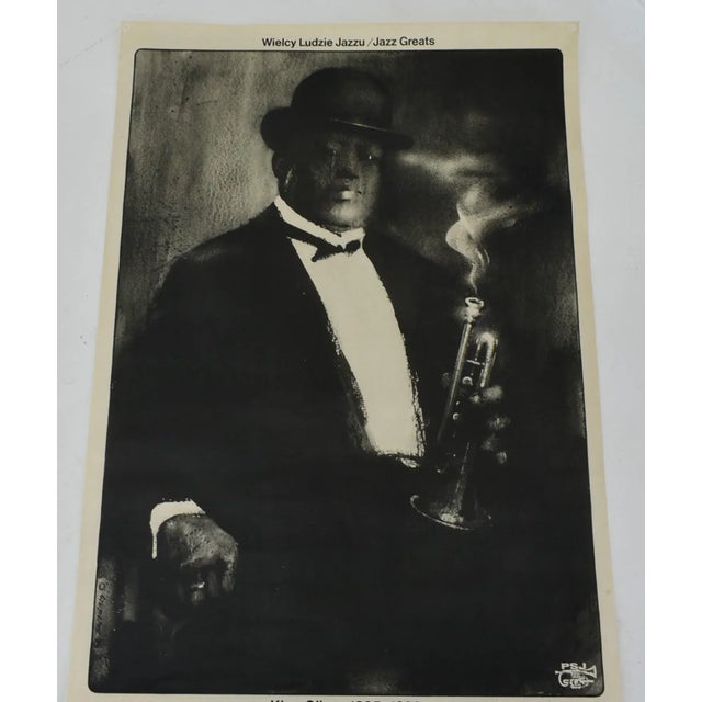 King Oliver Jazz Poster from Swierzy, 1900s For Sale - Image 11 of 12