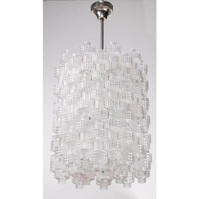 White Large Chandelier Model Festival attributed to Gert Nyström for Orrefors, 1960s For Sale - Image 8 of 12