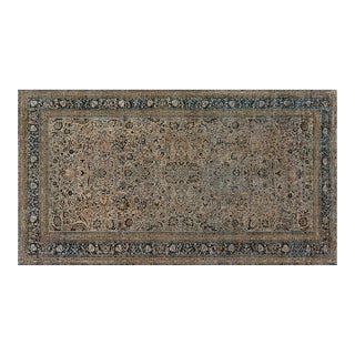 Fine Antique Persian Meshad Handmade Wool Carpet For Sale