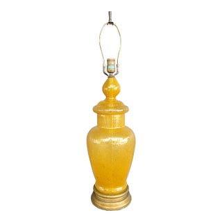 Wilshire House Beverly Hills Mid-Century Modern Blown Bubble Glass Table Lamp For Sale