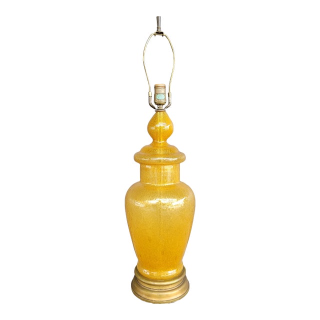Wilshire House Beverly Hills Mid-Century Modern Blown Bubble Glass Table Lamp For Sale