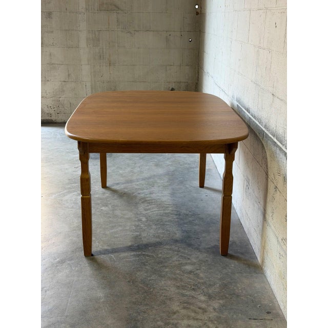 Oak Extendable Dining Table With 3 Leaves Mid-Century Modern 1970s For Sale - Image 12 of 12