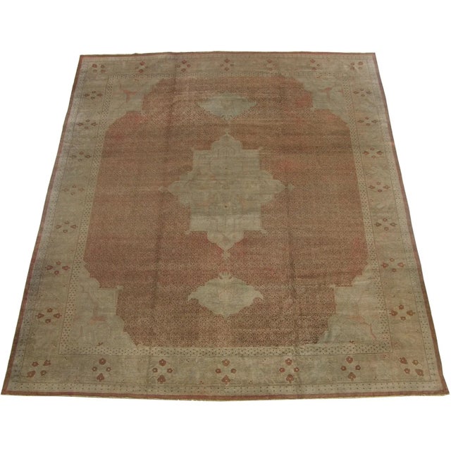 Antique 1920 Indian Rug For Sale - Image 9 of 9