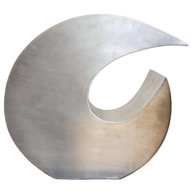 Contemporary Dolly Moreno (Egyptian-American, 20th - 21st Century), Brushed and Polished Metal Magnetic Kinetic Abstract Sculpture For Sale - Image 3 of 3