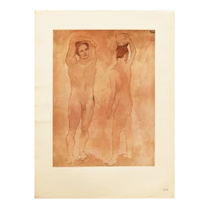 1948 After P. Picasso "Les Adolescents", First Edition Period Parisian Offset Lithograph