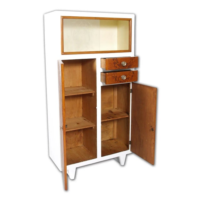 Mid-Century Modern Mid-Century White Lacquered Wood Credenza, 1950s For Sale - Image 3 of 11