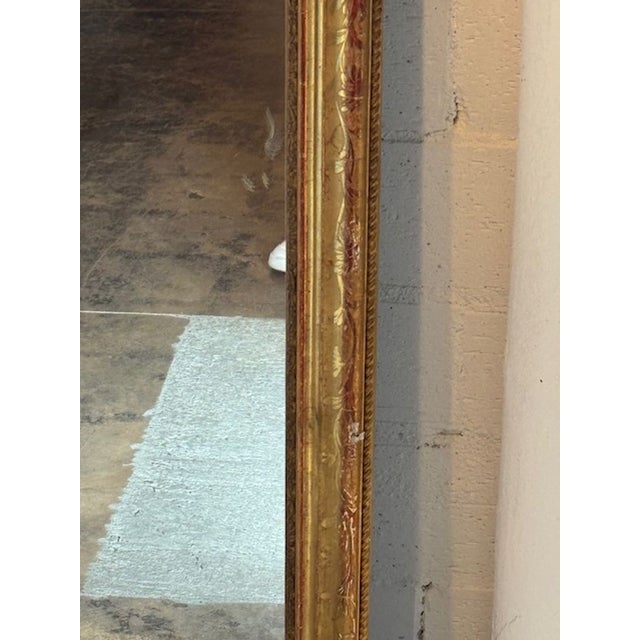 19th C. French Louis XVI Giltwood Mirror For Sale - Image 4 of 8