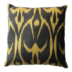 Contemporary Velvet Ikat Bohemian Throw Pillow Cover