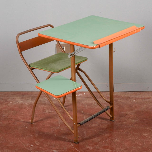 Vintage Folding School Desk For Sale - Image 9 of 18