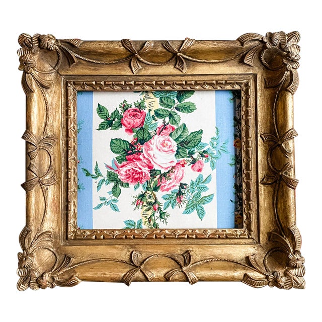 Antique Hand-Carved Florentine Giltwood Ribbon & Bow Frame, Bartolozzi E Maioli, Florence, Italy For Sale