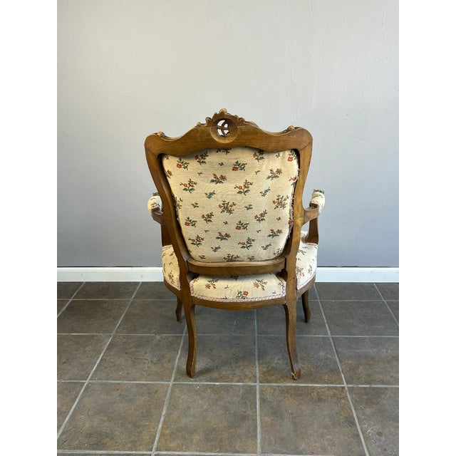 Late 19th Century Walnut Louis XV Armchair Frame For Sale - Image 4 of 8
