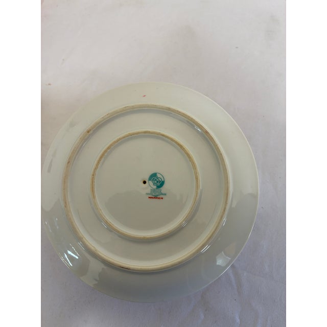 Ceramic Vintage Meito China Hand-Painted Floral Gravy Boat With Underplate For Sale - Image 7 of 8