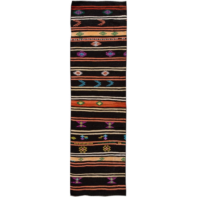 Vintage Kilim Wool Runner For Sale - Image 13 of 13