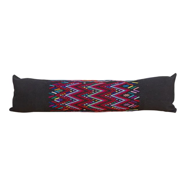 Long Vintage Mayan Brocade Zyanya Pillow For Sale