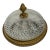 Antique French Gilt Bronze & Cut Crystal Regency Style Flush Mount 2 Light For Sale
