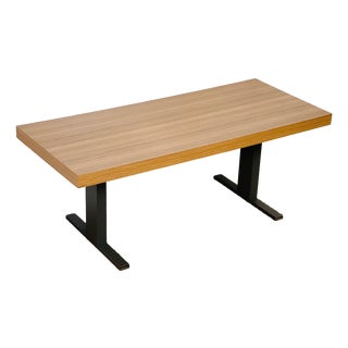 Vintage Lift-Top Coffee Table in Formica and Black Metal, 1970s For Sale