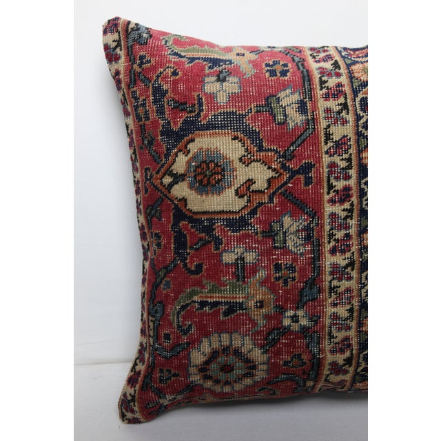 Red Handmade Turkish Rug Pillow Cover -18'' X 18'' For Sale - Image 8 of 9