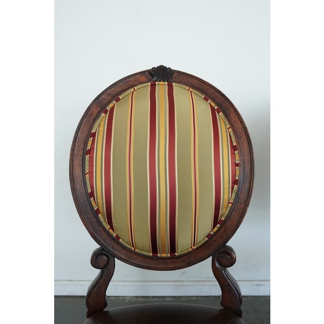 Wood Drexel Heritage Oval Back Dining Chair (Set of 2) For Sale - Image 7 of 17