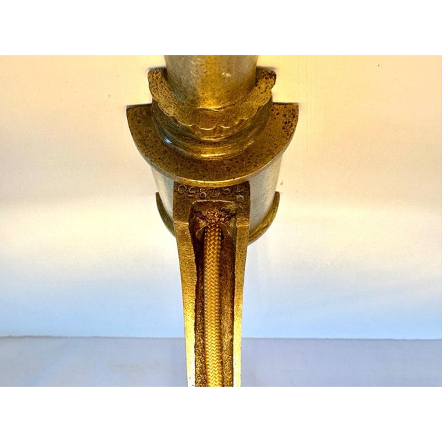 1940s English Bronze Sconces - a Pair For Sale - Image 9 of 12