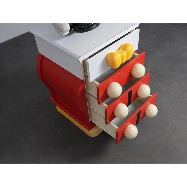 Pop Art Mickey Mouse Chest of Drawers by Pierre Colleu for Starform, France, 1980s For Sale - Image 4 of 10