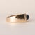 Late 20th Century Estate 14k Gold 1 Carat Blue Sapphire Cabochon Bezel and Diamond Ring Band, Size 9.25 For Sale - Image 4 of 4