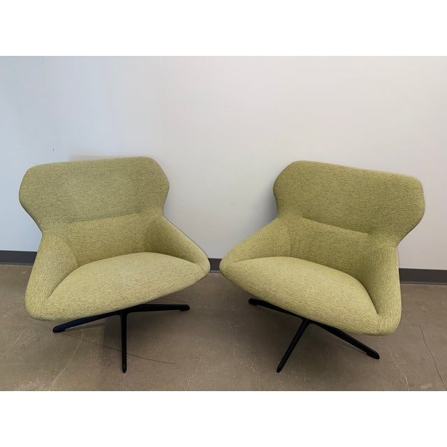 Davis Furniture Davis Furniture "Sachet Lounge" Chairs by Jehs+Laub — Lime Green, Pair For Sale - Image 4 of 7