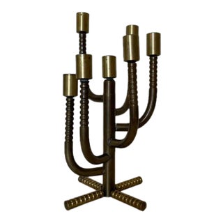 1910s Brass Candelabra For Sale